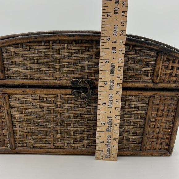 WOVEN WOODEN BROWN DECOR BOX - Picture 9 of 11